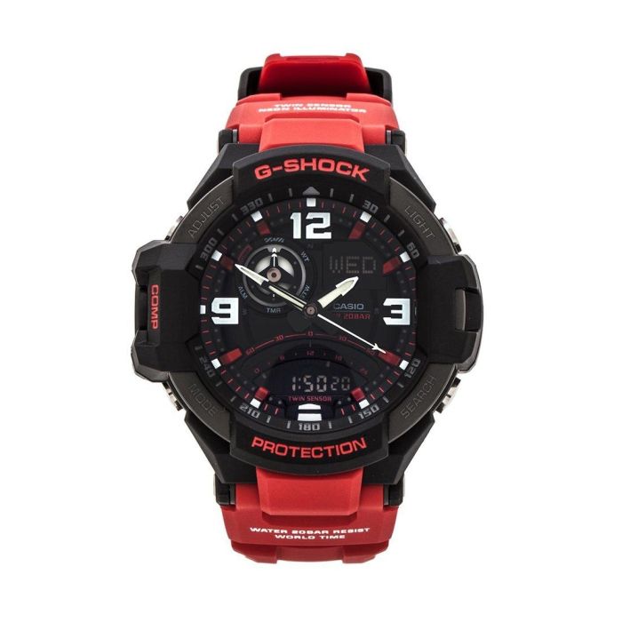 Layby Casio G-Shock Digital Dial 200M Red Resin Band Watch GA1000-4B Online  Laybyland